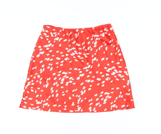 Topshop Women's Red Petite Skirt Size 8