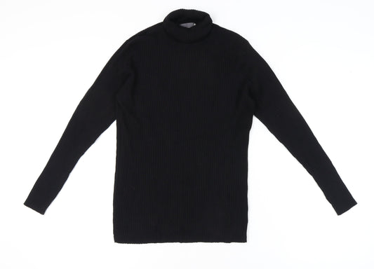 Yessica Women Black Roll Neck Jumper L