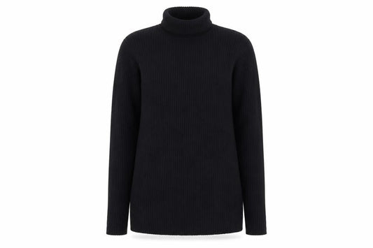 Yessica Women Black Roll Neck Jumper L