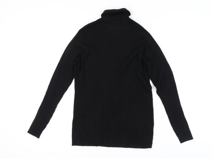 Yessica Women Black Roll Neck Jumper L