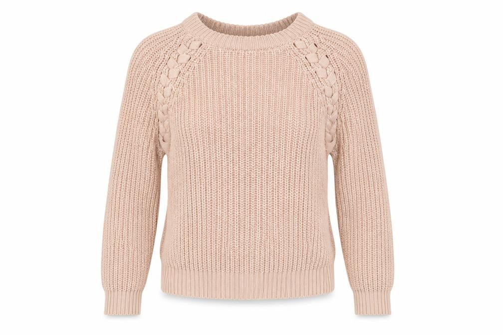 Divided Beige Chunky-Knit Pullover Jumper XS