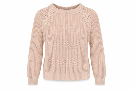 Divided Womens Beige Chunky-Knit Pullover Jumper XS
