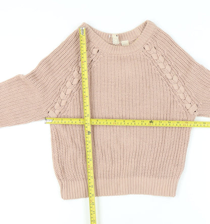 Divided Womens Beige Chunky-Knit Pullover Jumper XS