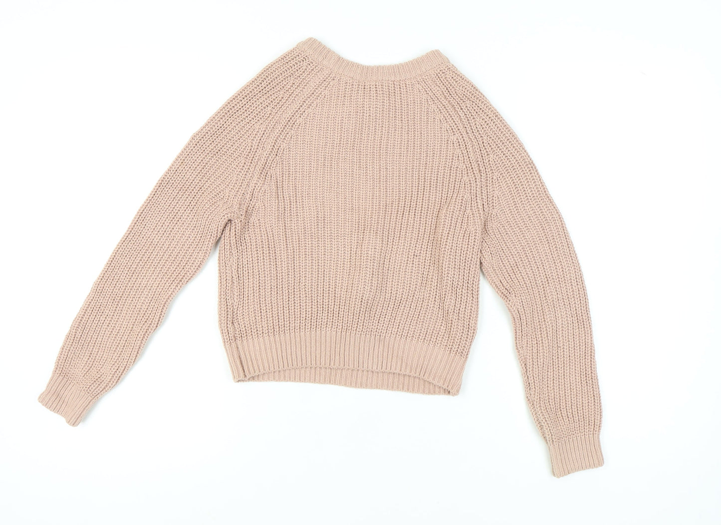 Divided Beige Chunky-Knit Pullover Jumper XS