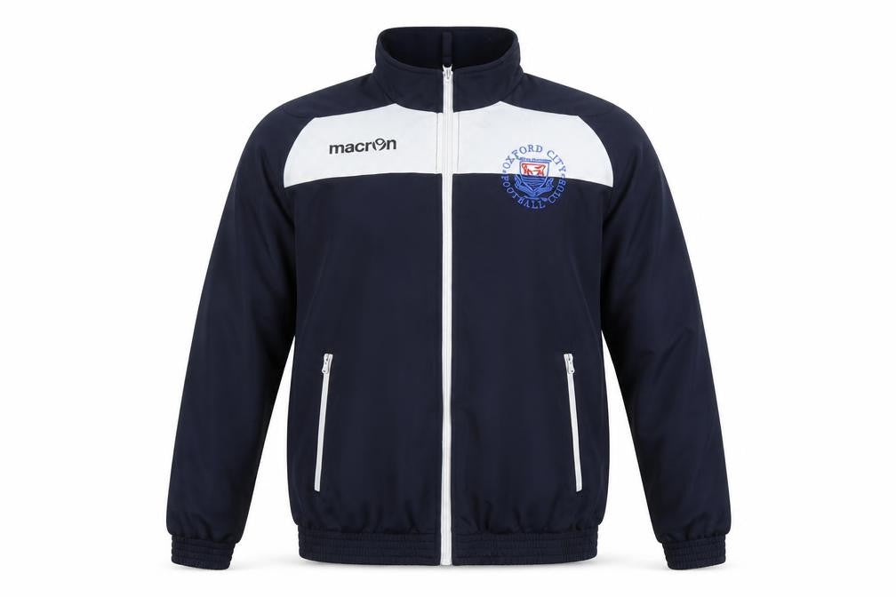 Macron Men's Blue Track Jacket, Size L, Football Style