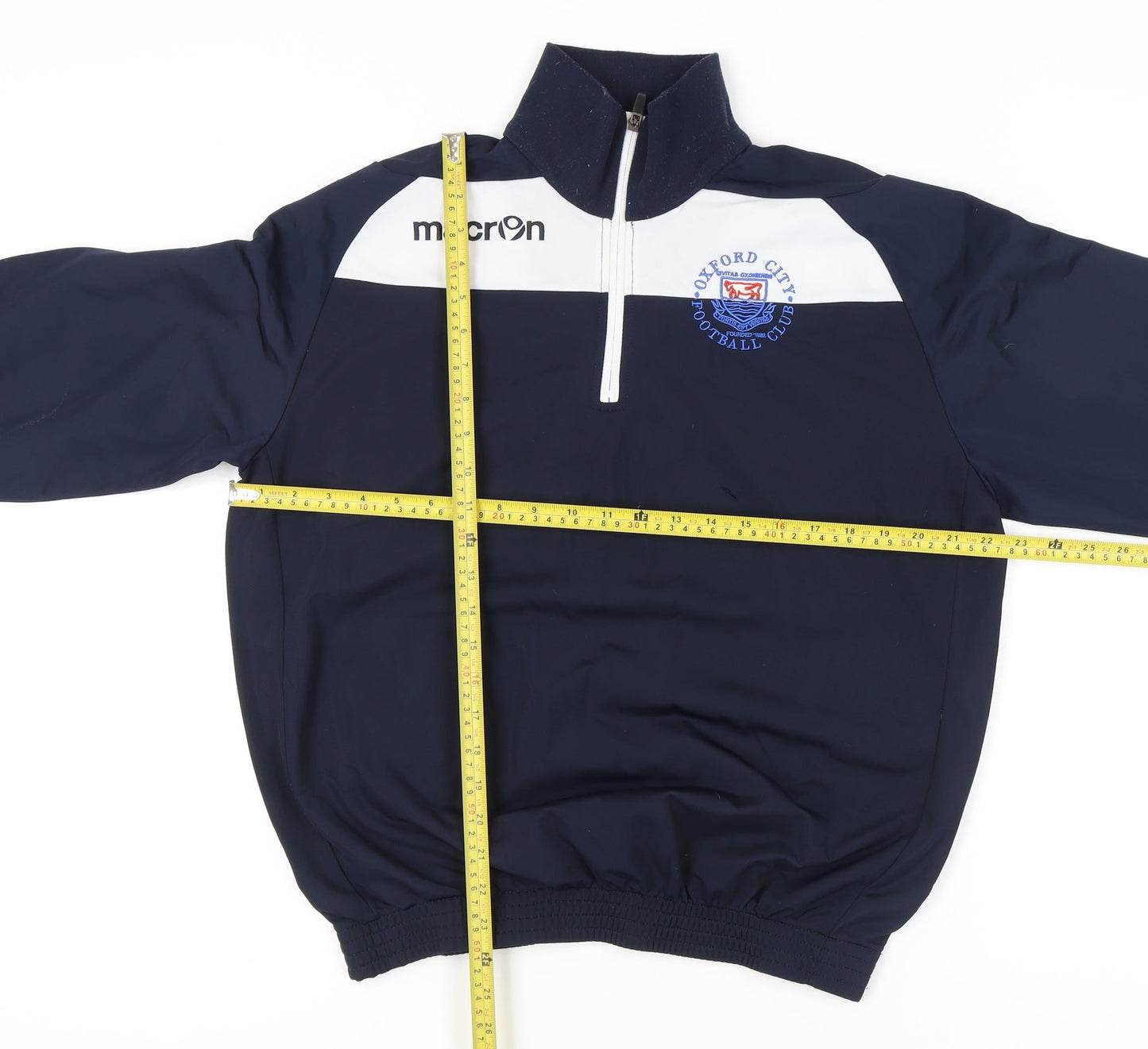 Macron Men's Blue 1/2 Zip Sweatshirt M