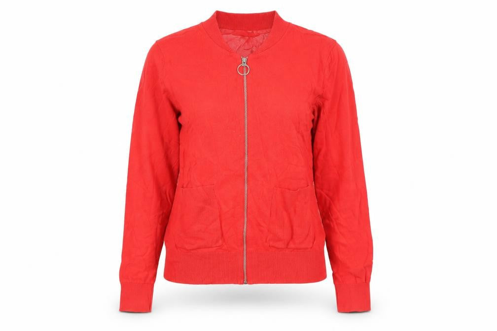 Red Herring Women's Full Zip Jumper - Red Size 12