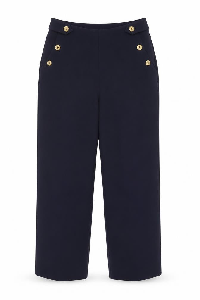 Forever New Women's Blue Straight Trousers, Size 8