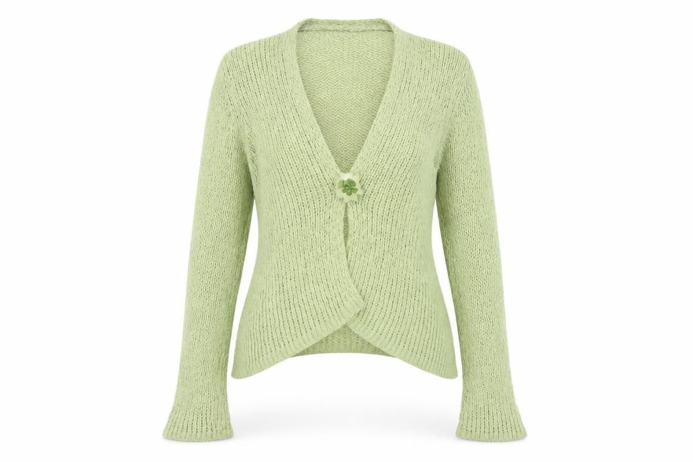 Marks & Spencer Women Green Wool Cardigan M