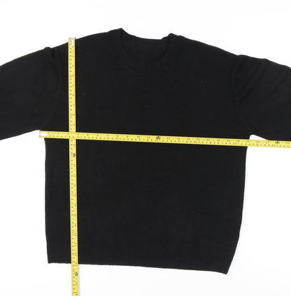 Back view of Next Women Black M jumper Crew Neck