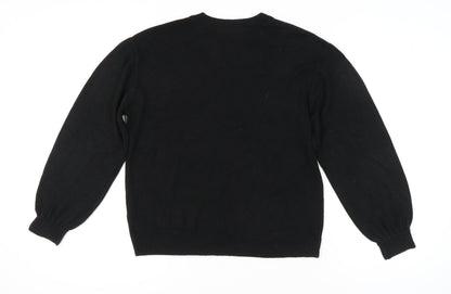 Close-up detail of Next Women Black M jumper Crew Neck