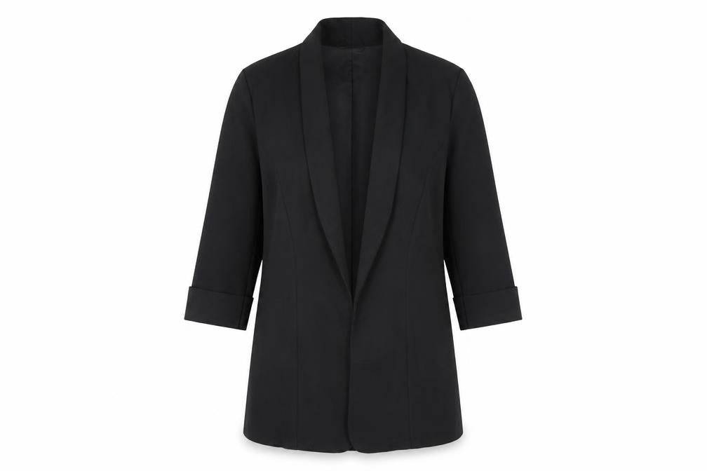 PrettyLittleThing Women's Black Blazer UK 8 Mid-Length
