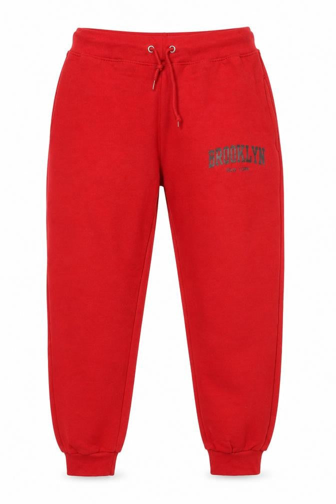 North West Red Jogger Trousers L Unisex with Logo