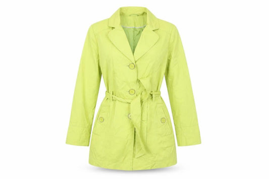 Front view of BHS Women's Green Trench Coat, size 16