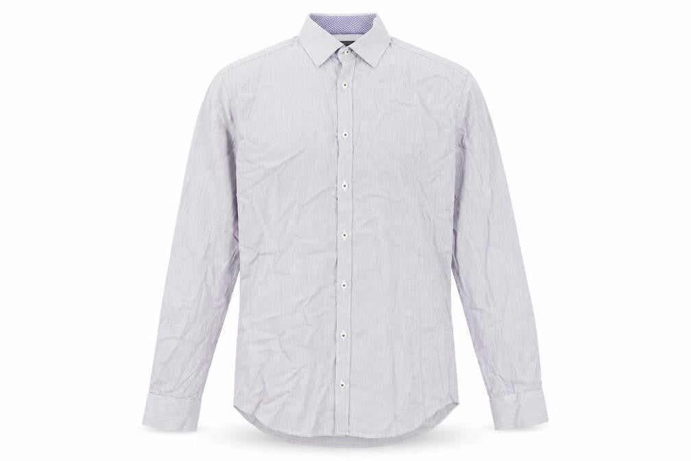 Marks & Spencer Men's Striped Shirt, M, Multicoloured