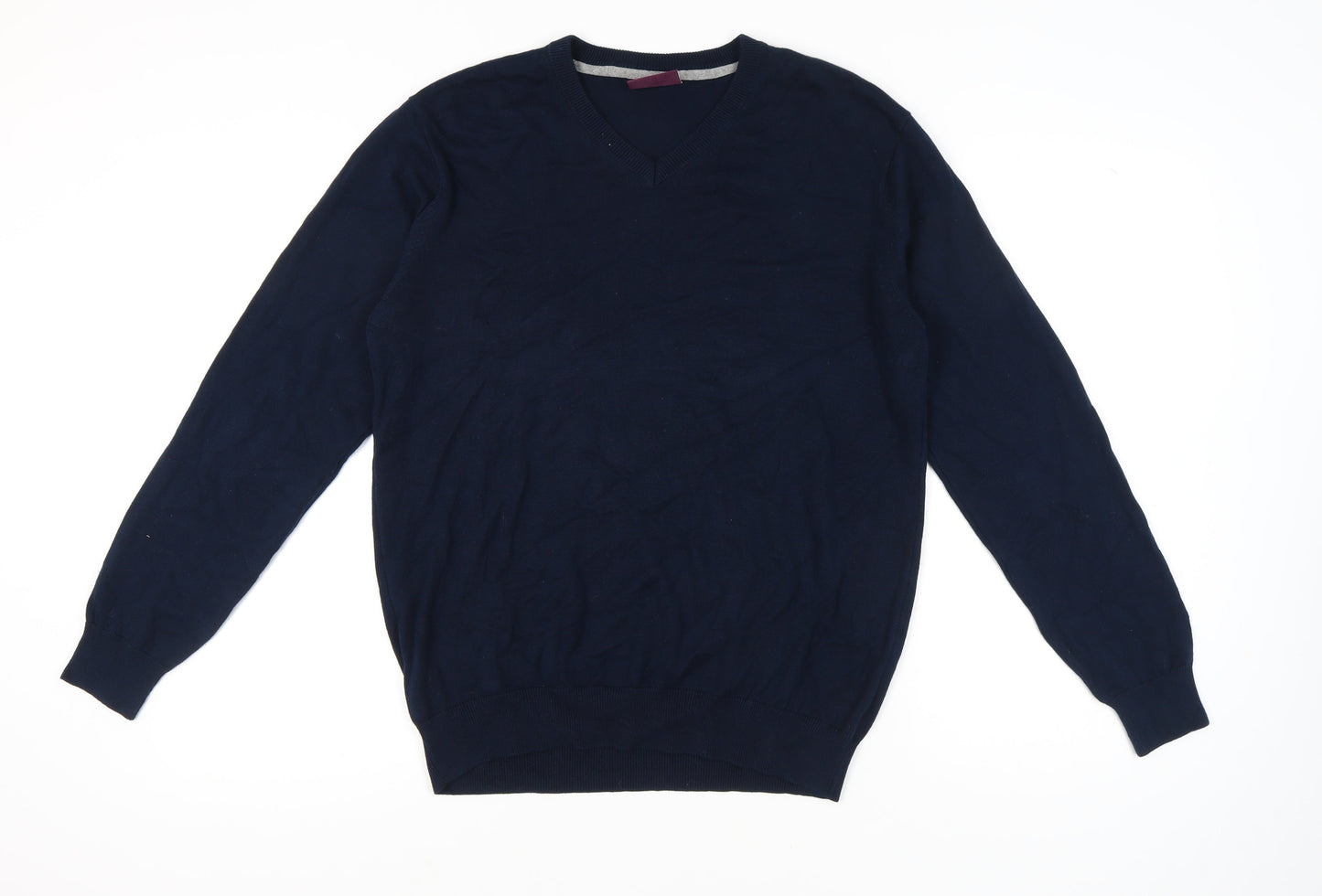 Brook Taverner Men's Blue V-Neck Pullover Jumper L