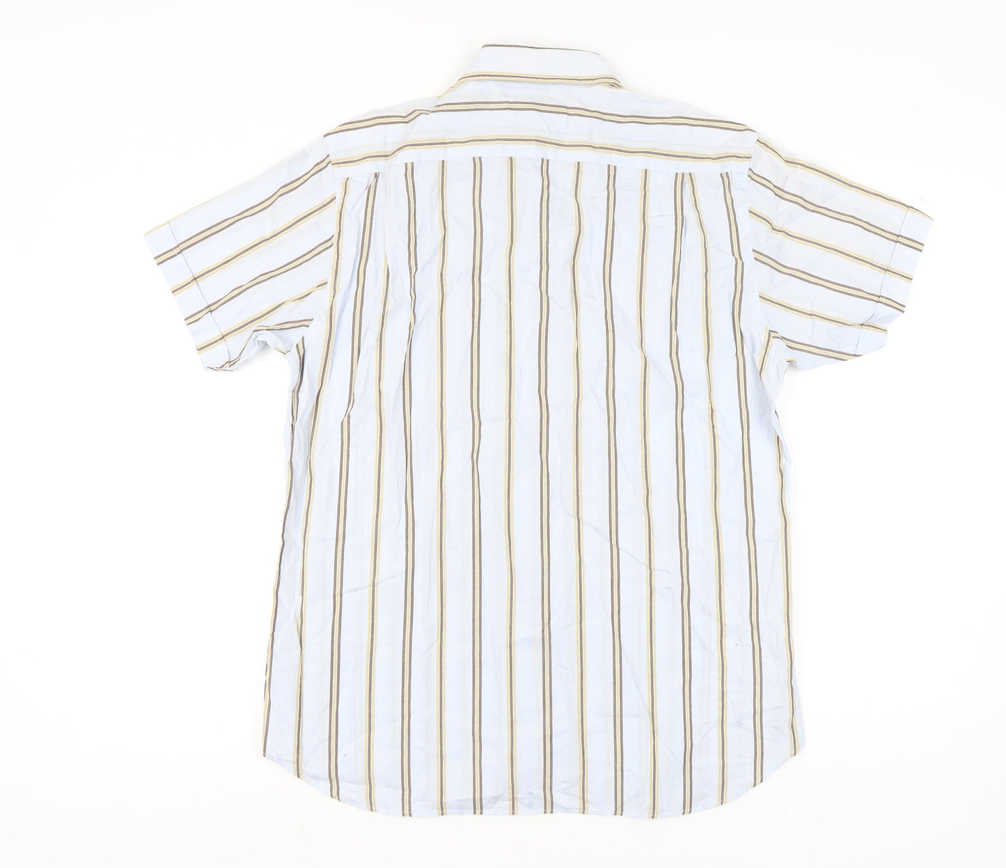Linea Men's Multicoloured Striped Cotton Shirt L
