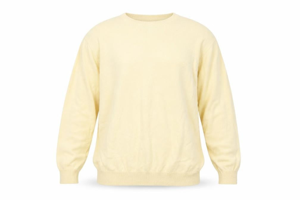Wolsey Men's XL Yellow Pullover Jumper Cotton Crew Neck