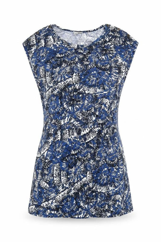 Linea Women’s Blue Floral Sheath Dress, Size 12