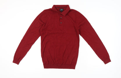Next Men's XS Red Collared Pullover Jumper