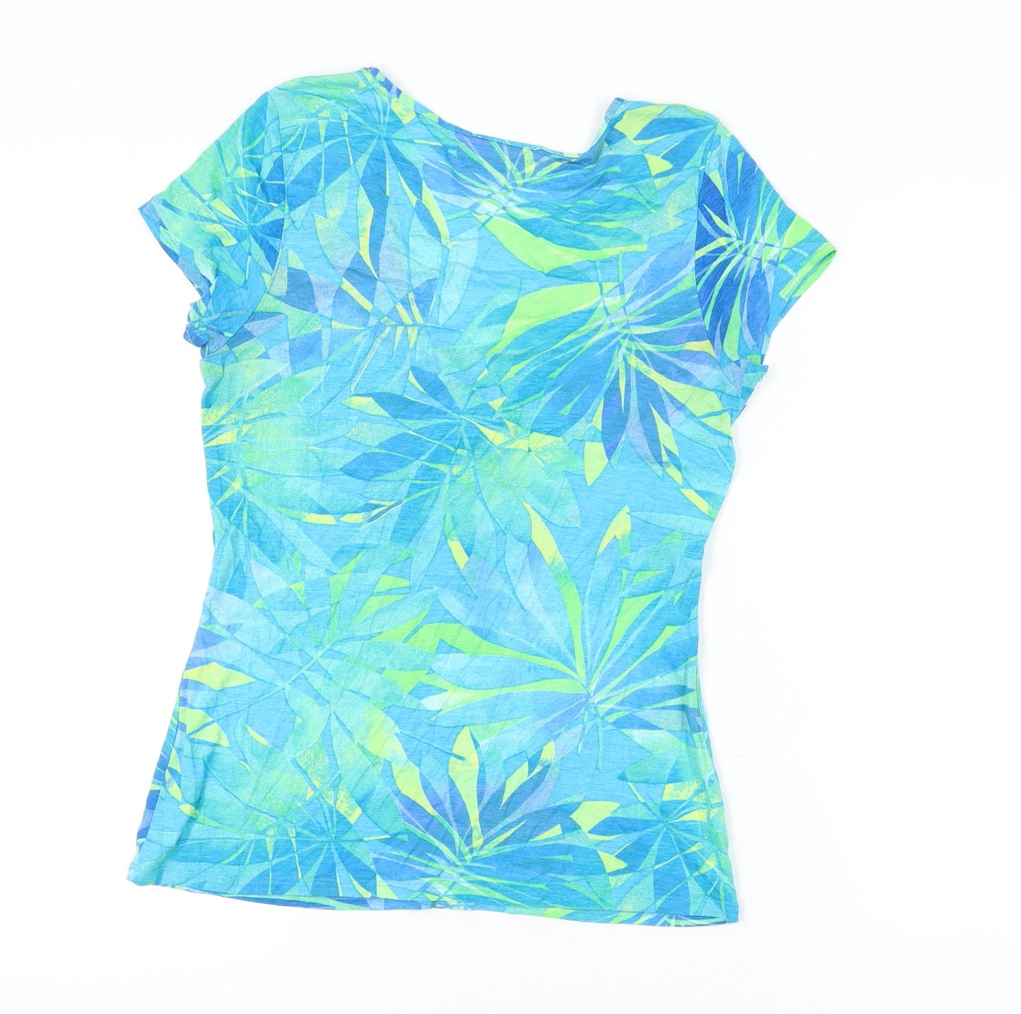 Wallis Women's Blue Floral V-Neck Tunic Shirt
