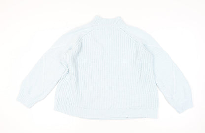 Dorothy Perkins Womens Blue Cable-Knit Pullover