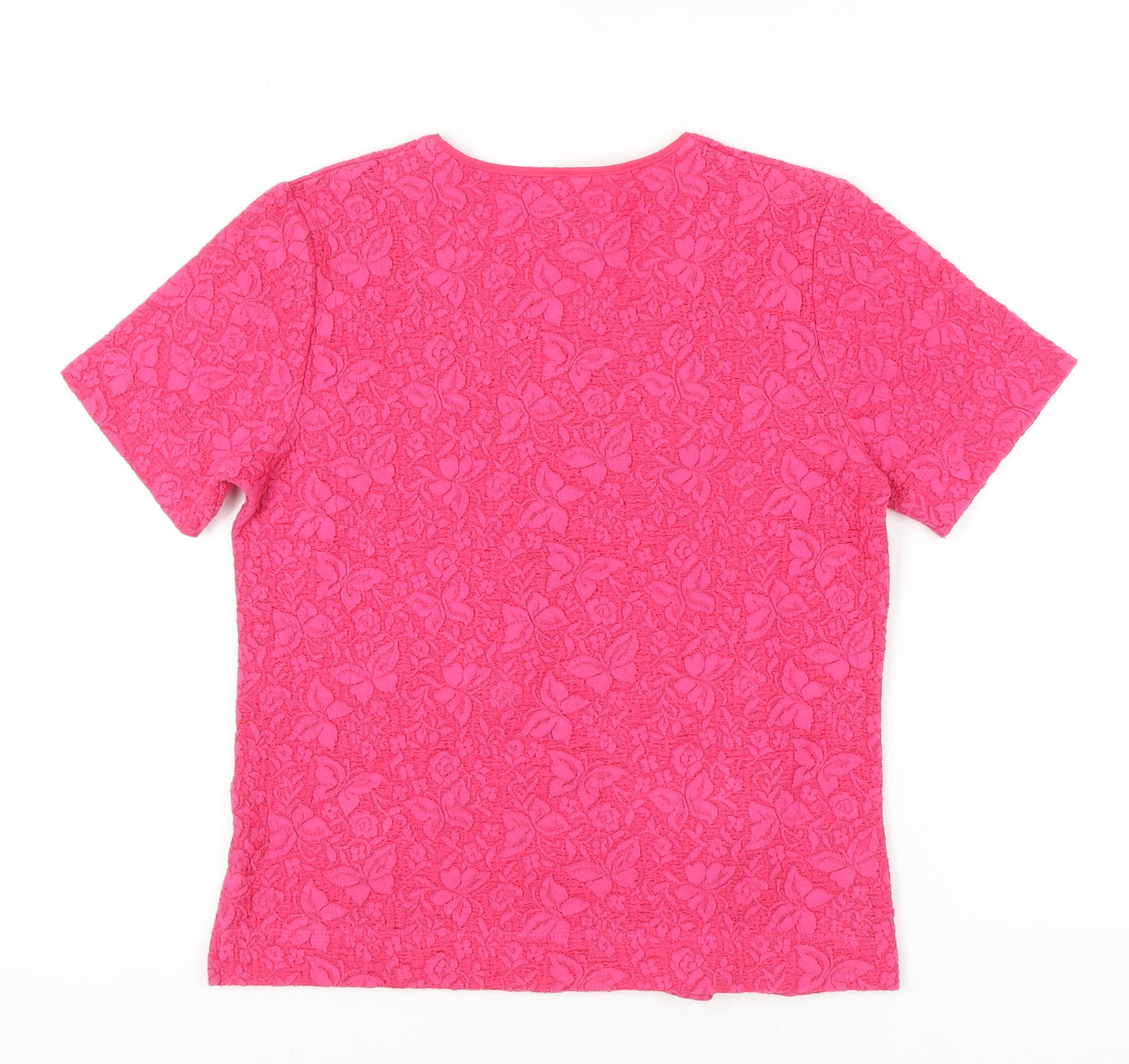 TIGI Women's Pink Floral Lace T-Shirt Size 10