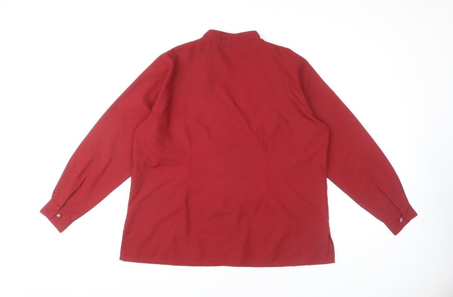 The Pearl Collection Women's Red Embroidered Blouse UK 20