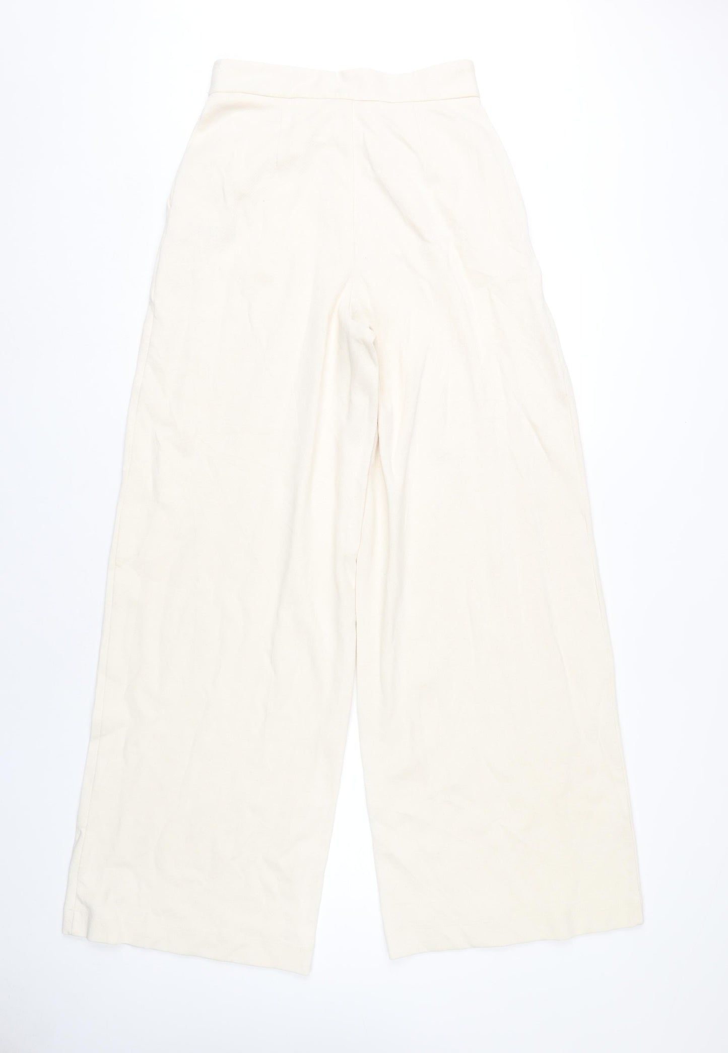 ASOS Women's Ivory Wide-Leg Trousers Size 10