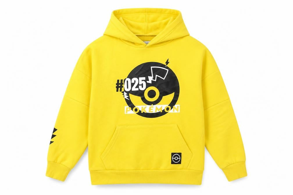 Pokémon Boys Yellow Pullover Hoodie 8-9 Years