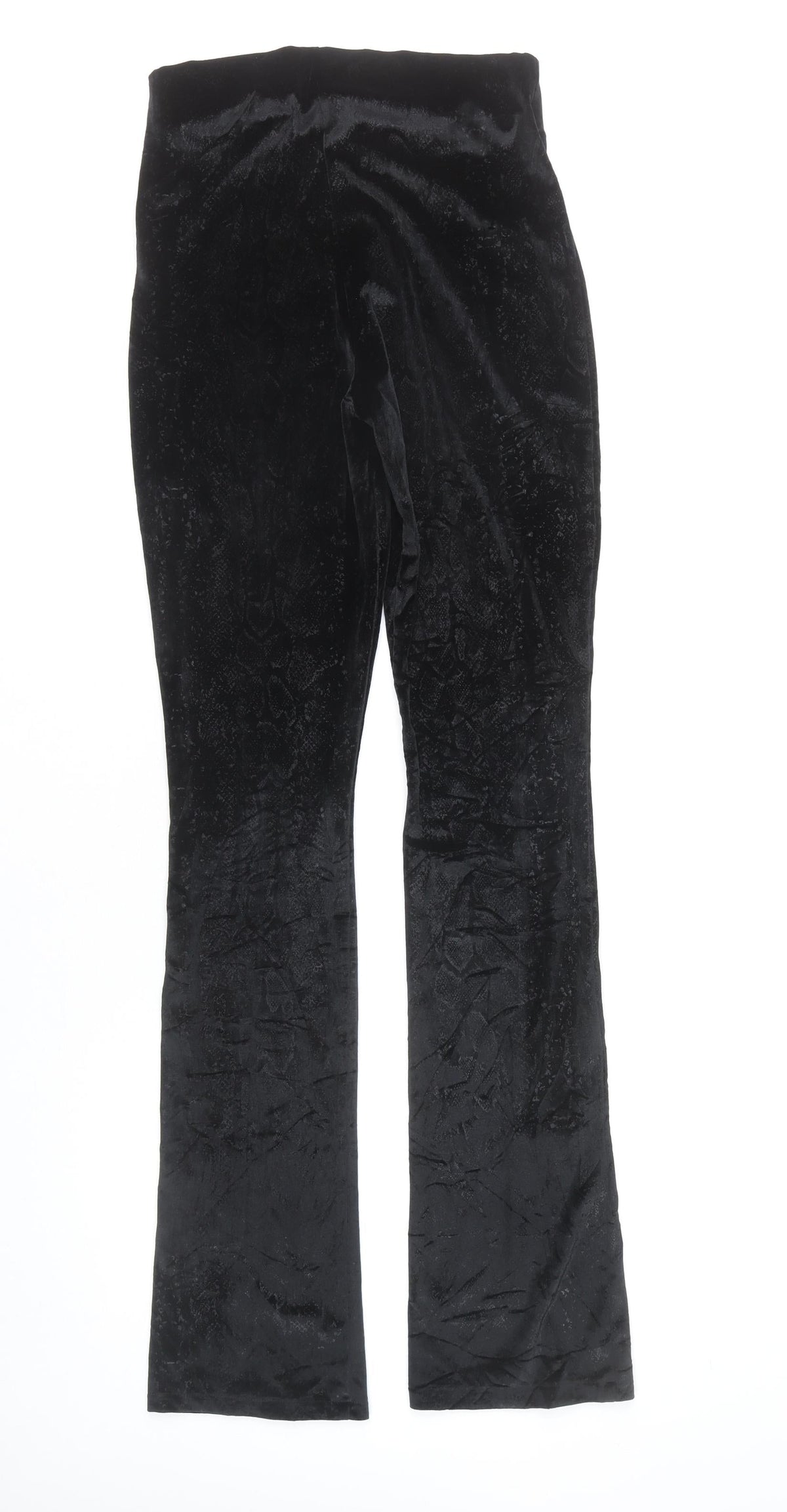 Zara Women's Black Flared Animal Print Trousers