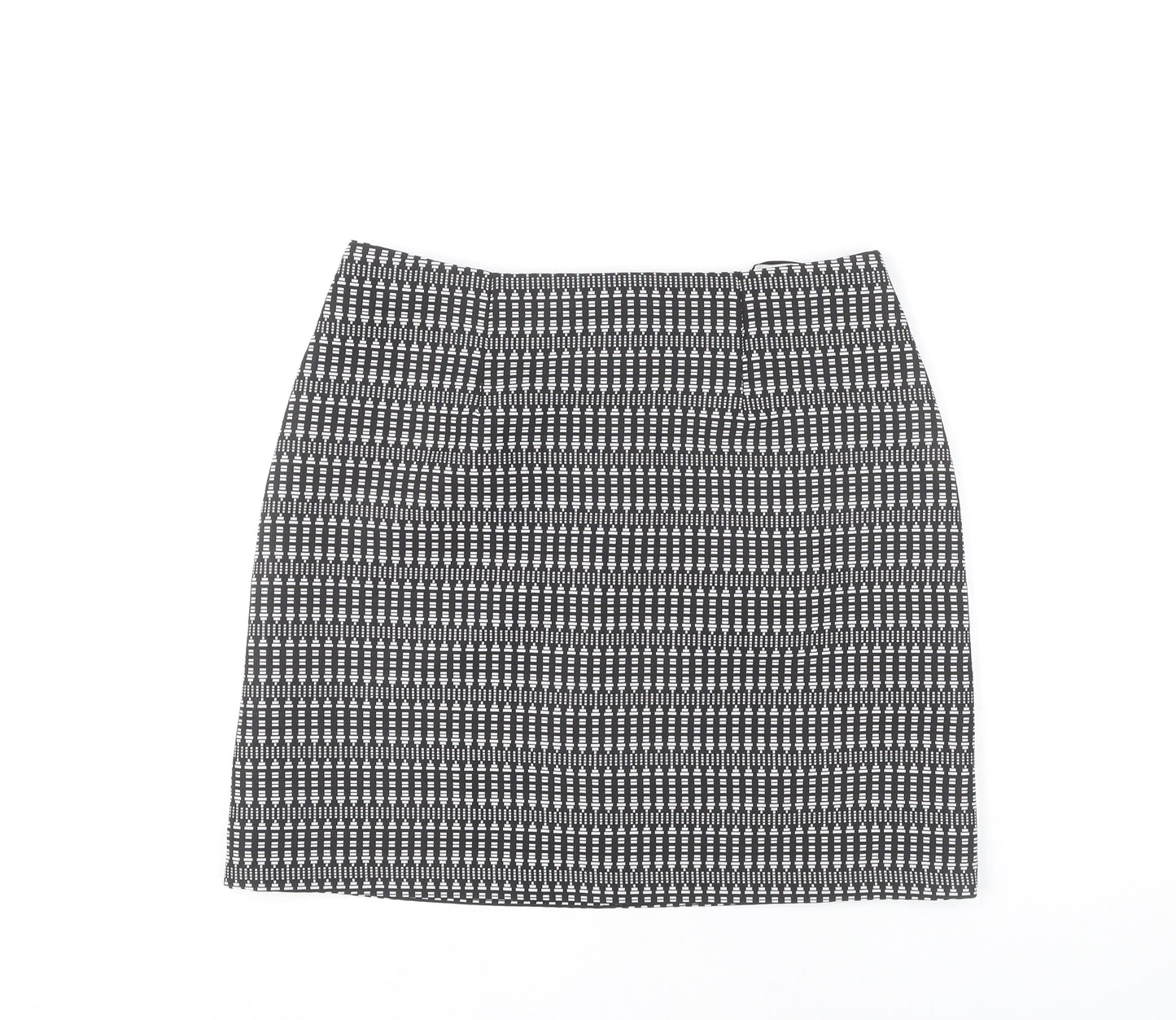 Peacocks Women's Black Geometric Pencil Skirt Size 12