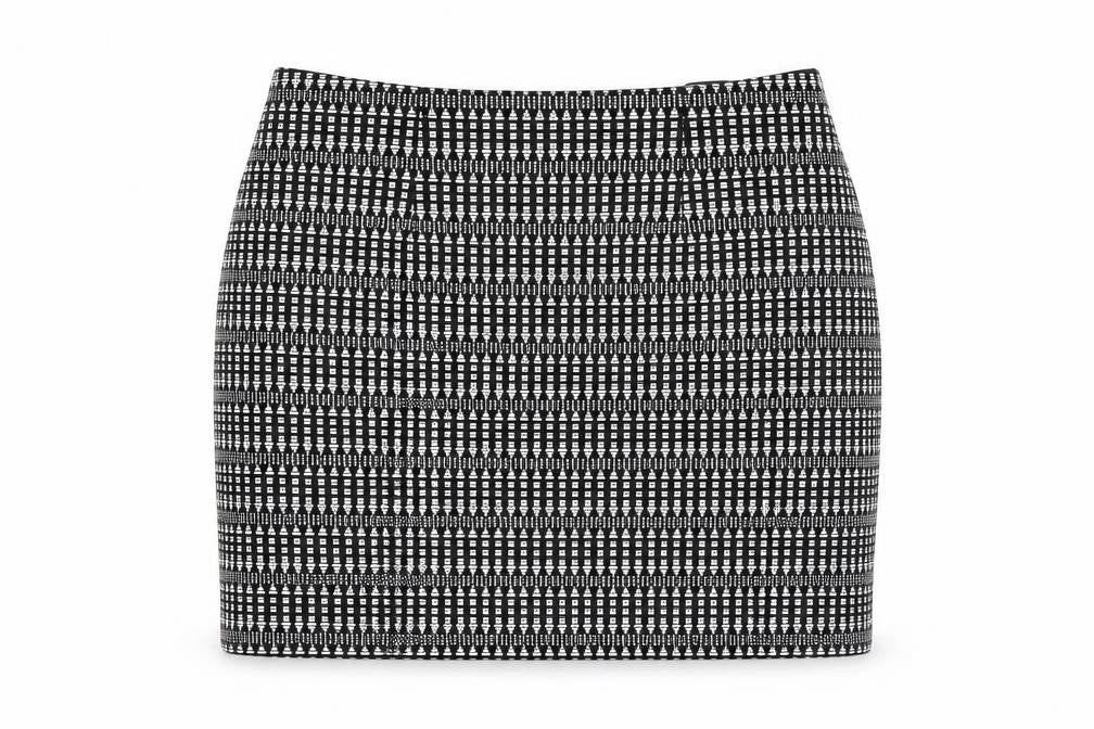 Peacocks Women's Black Geometric Pencil Skirt Size 12