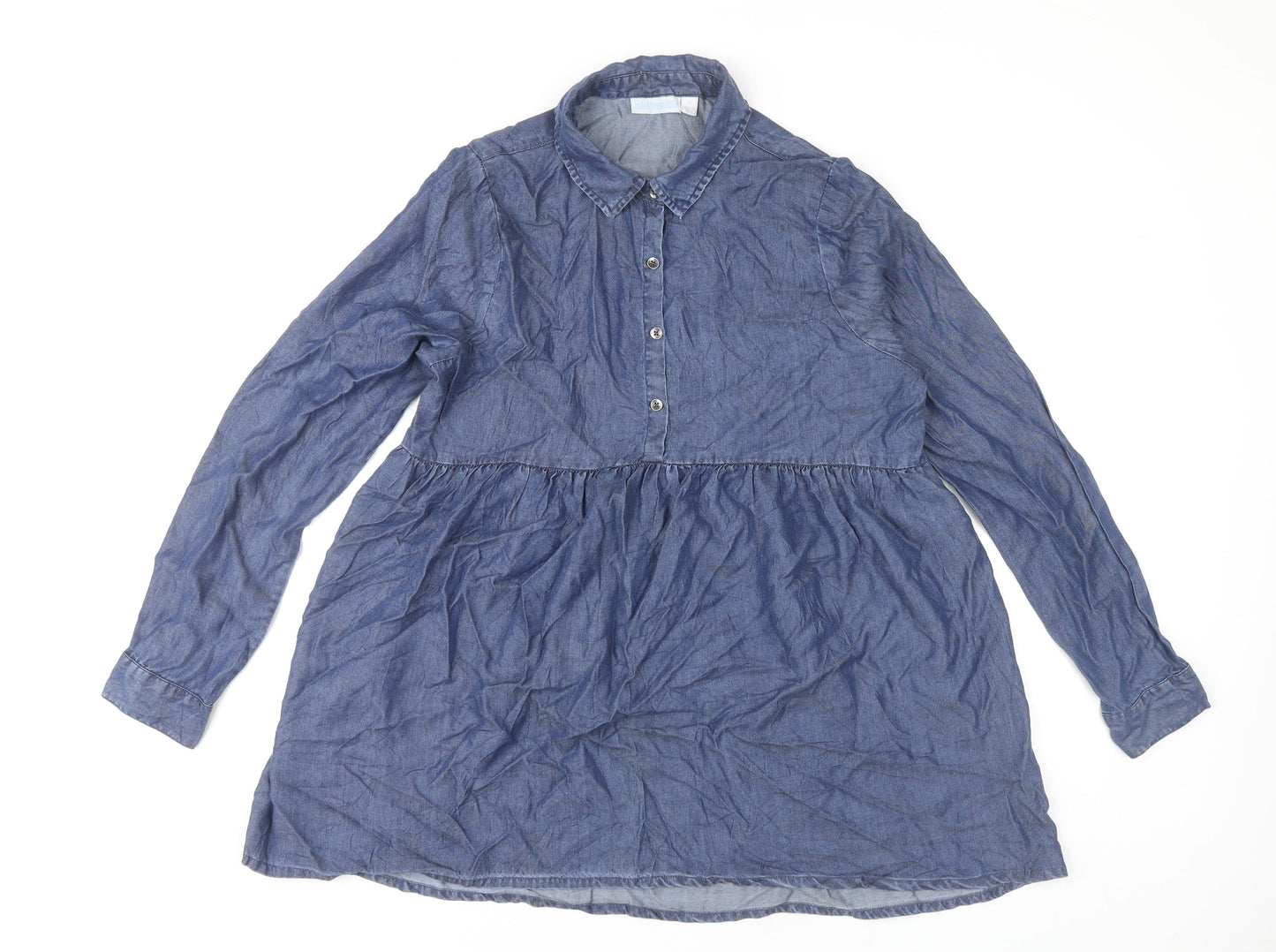 JoJo Maman Bébé Blue Women's Medium Denim Blouse