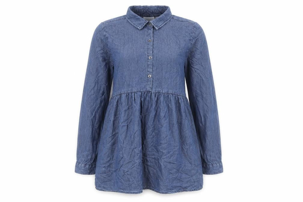 JoJo Maman Bébé Blue Women's Medium Denim Blouse