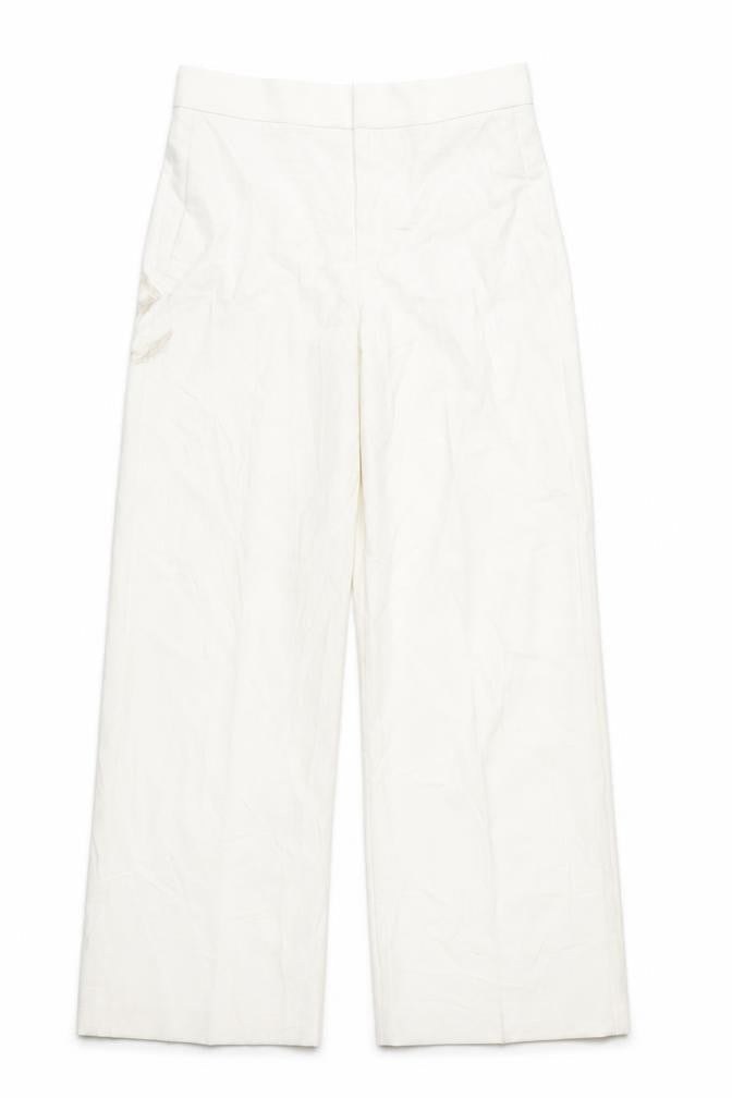 Zara Women's Ivory Straight Trousers Size 12