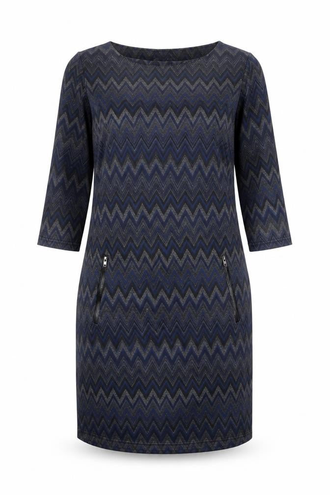 Fransa Women's Multicoloured Knee Length Shift Dress M