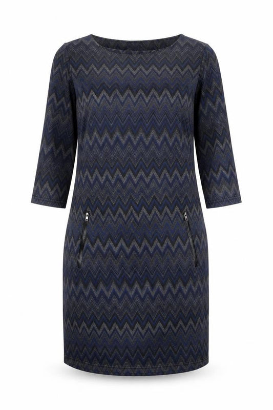Fransa Women's Multicoloured Knee Length Shift Dress M