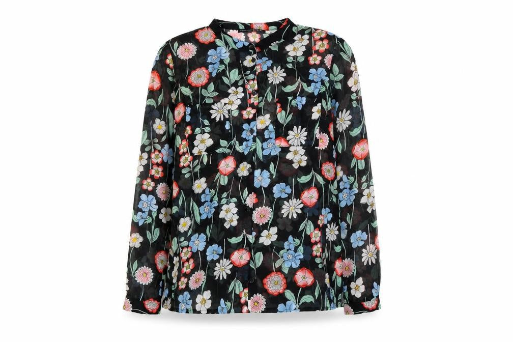 Atmosphere Women's Floral Black Tunic Blouse Size 18