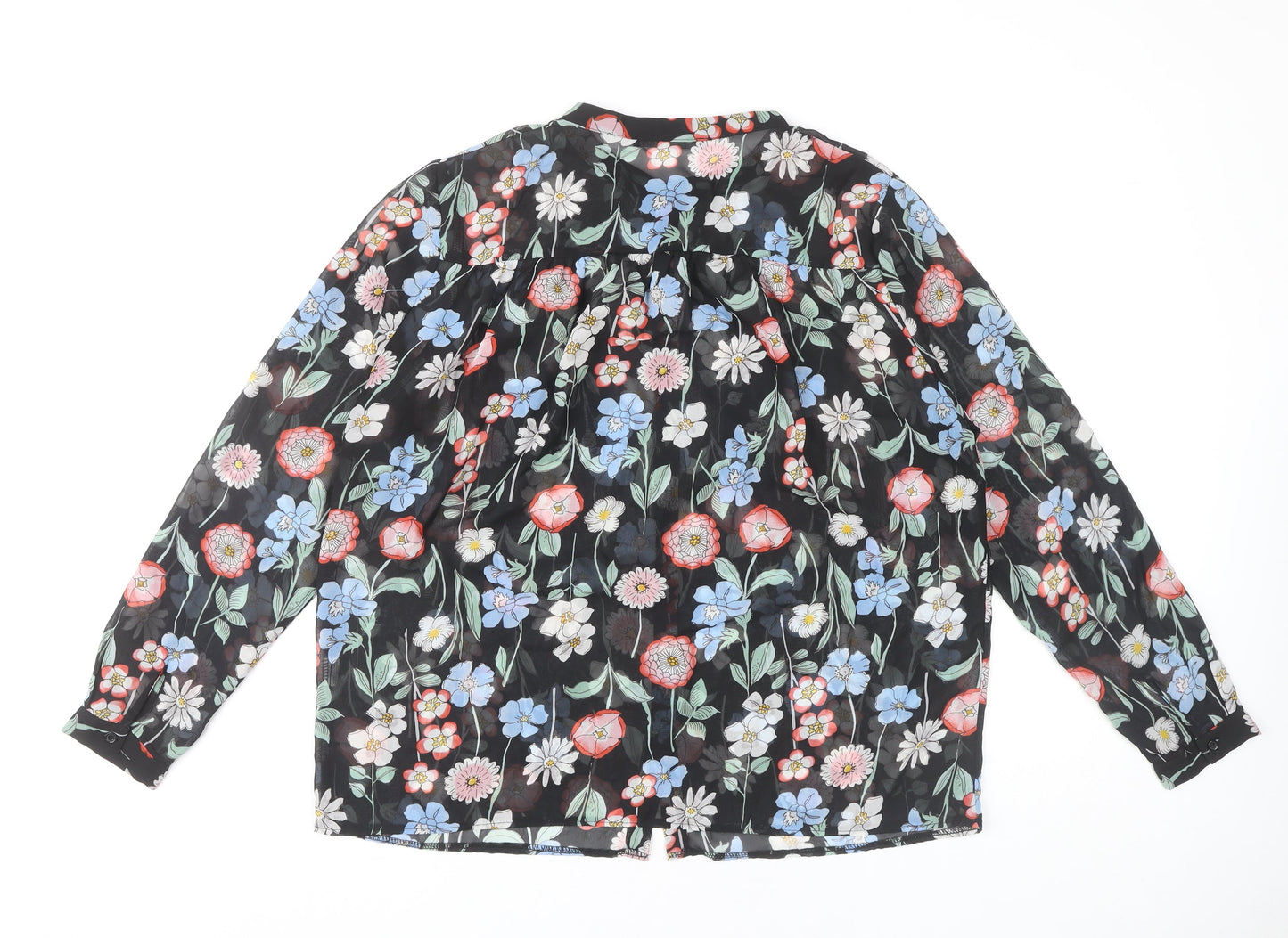 Atmosphere Women's Floral Black Tunic Blouse Size 18