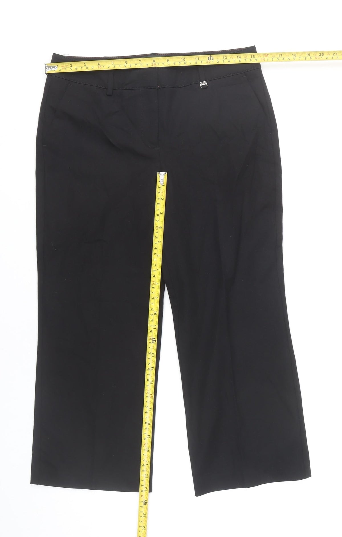 Next Women's Black Straight Trousers, Size 10