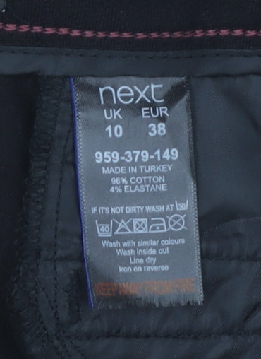 Next Women's Black Straight Trousers, Size 10