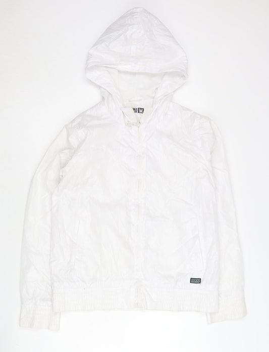Essentials Sportzone Women's White Windbreaker M Hooded