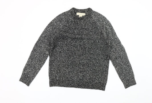 H&M L.O.G.G. Men’s Grey Chunky-Knit Crew Neck Jumper Size S