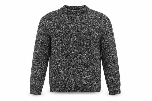 H&M L.O.G.G. Men’s Grey Chunky-Knit Crew Neck Jumper Size S