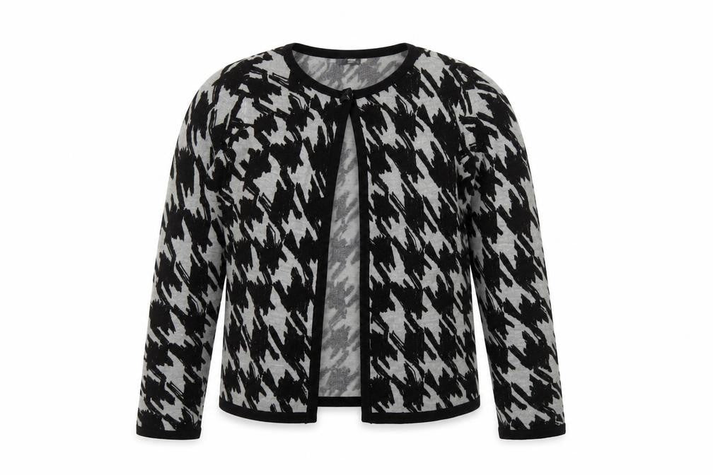 Marks & Spencer Women’s Grey Houndstooth Cardigan Size 12