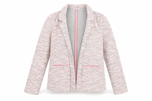 George Women Pink Knit Blazer UK 10 Regular Fit Notch Lapel