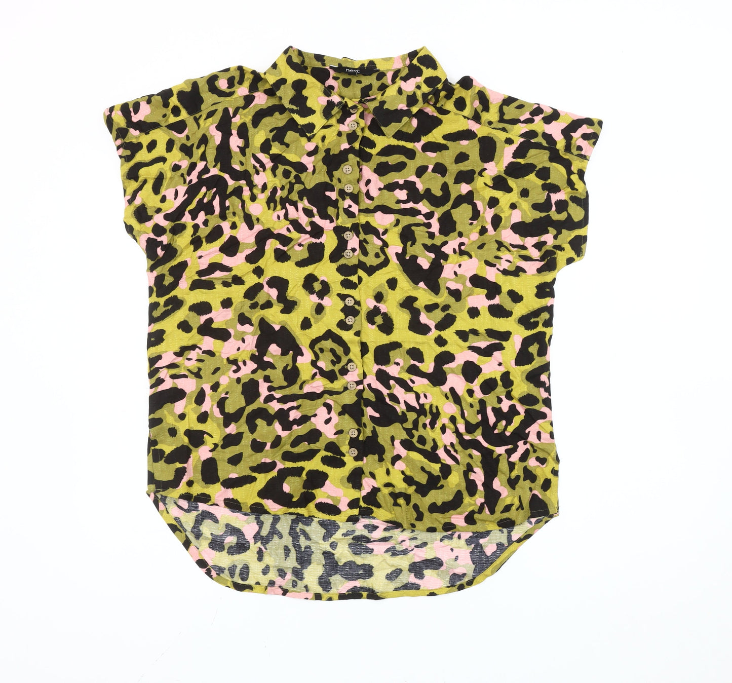 Next Women’s Multicoloured Leopard Print Button-Up Shirt Size 10