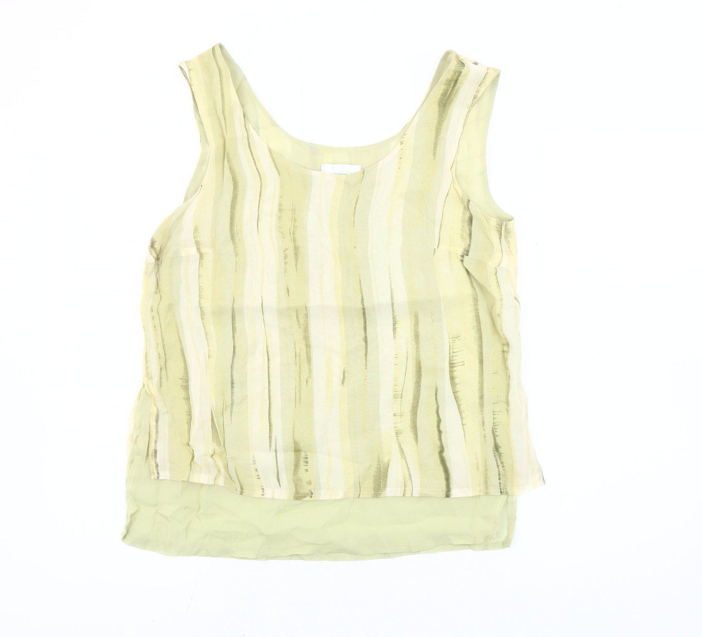Gerry Weber Women’s Green Striped Chiffon Tank Top Size 12 Summer