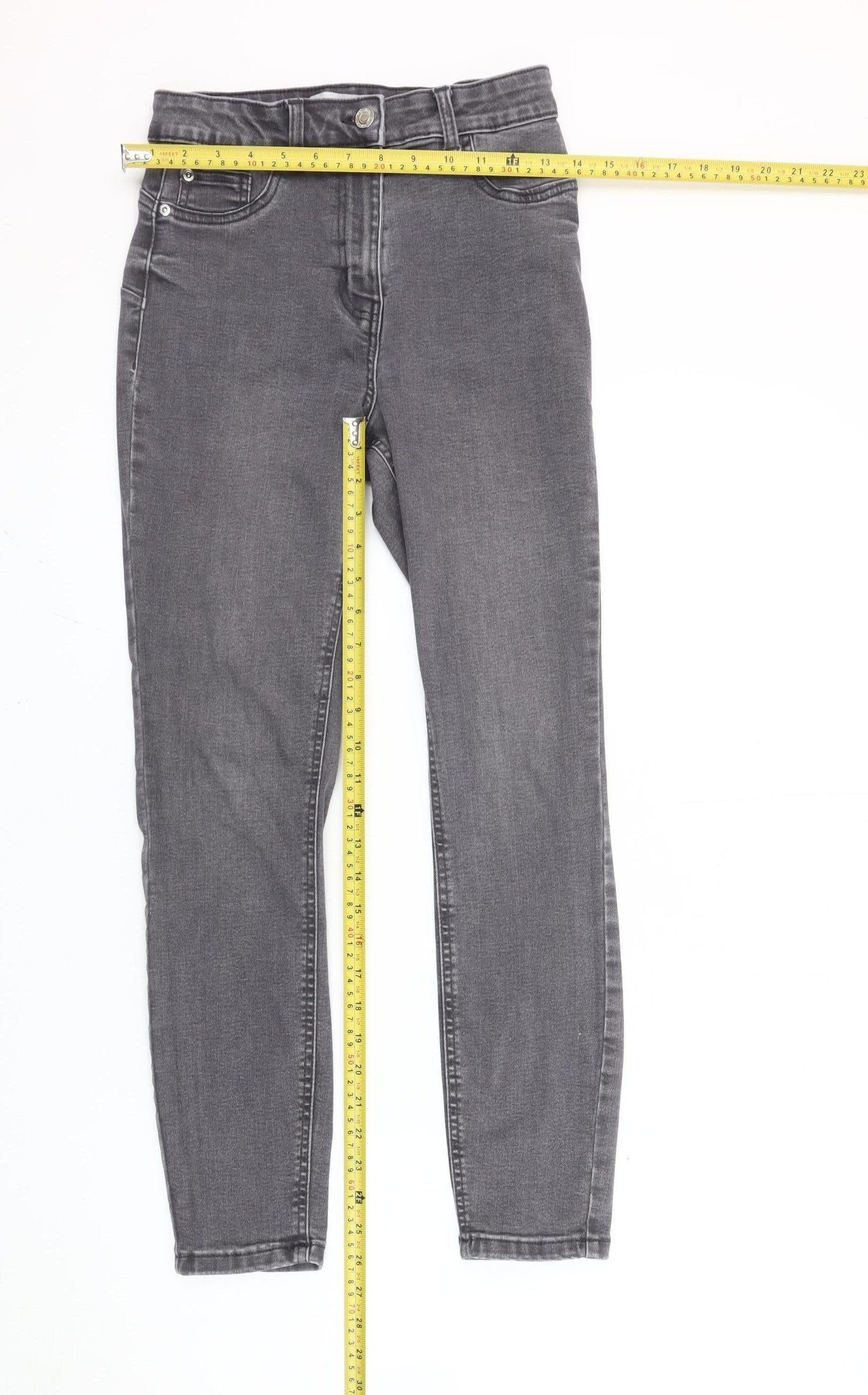 Primark Women’s Grey Skinny Jeans Size 8 Slim Fit Mid Rise Denim